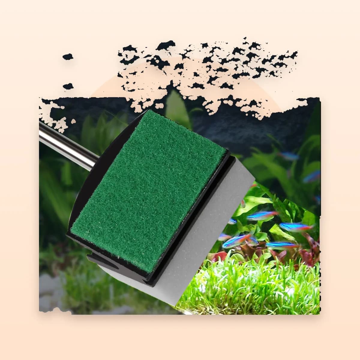 The non-slip grip on the Kindral algae brush