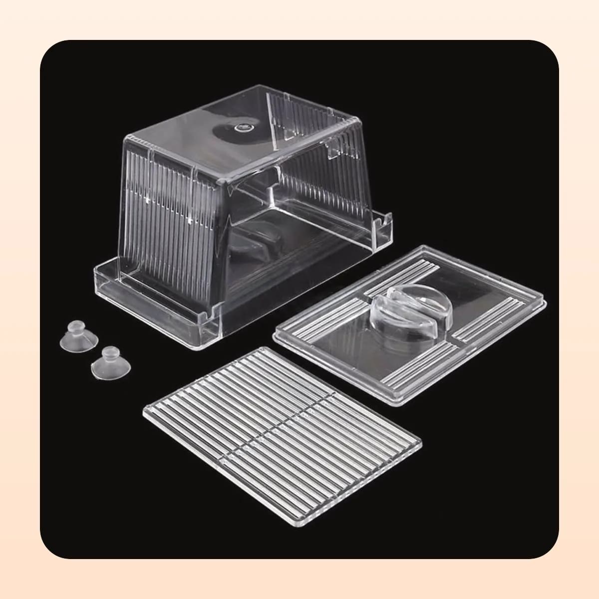 The Kindral breeding box parts laid out
