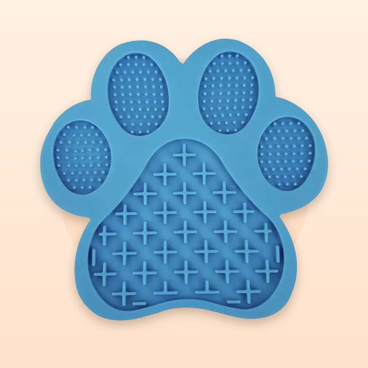 Kindral paw-shaped lick pad in blue
