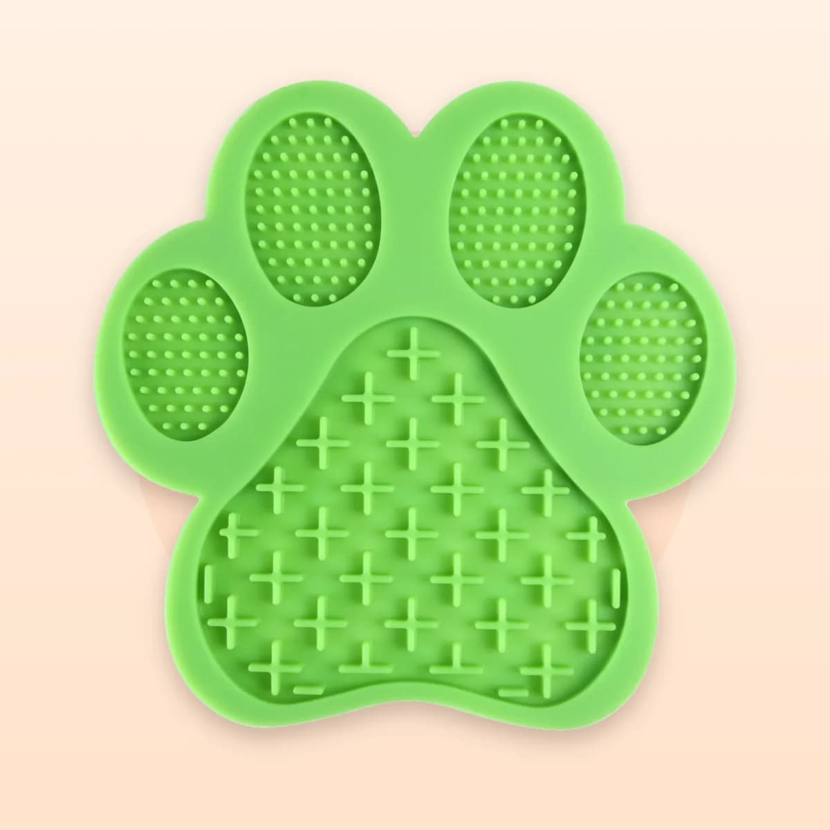 Kindral paw-shaped lick pad in green