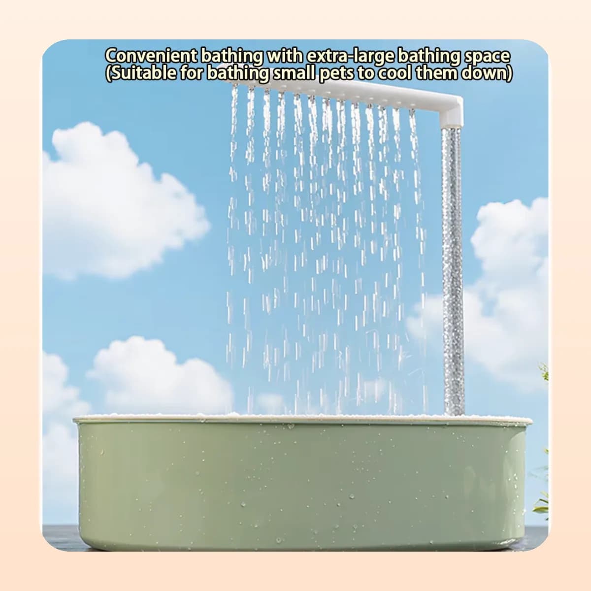 Kindral recirculating rain shower bird bath
