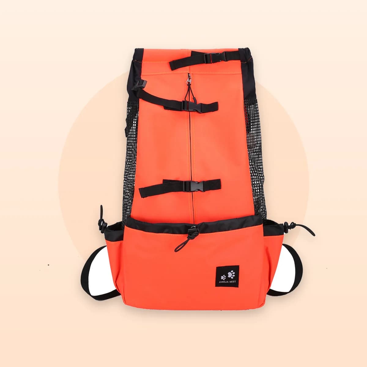 Kindral pet carrier backpack in orange