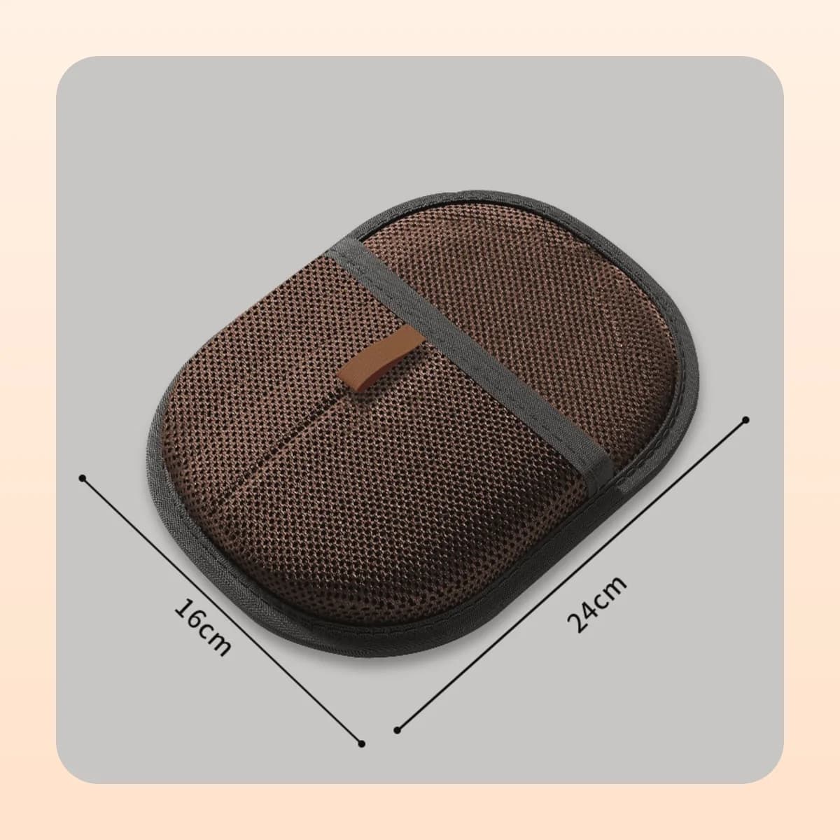 Kindral static hair-removal mitt in brown