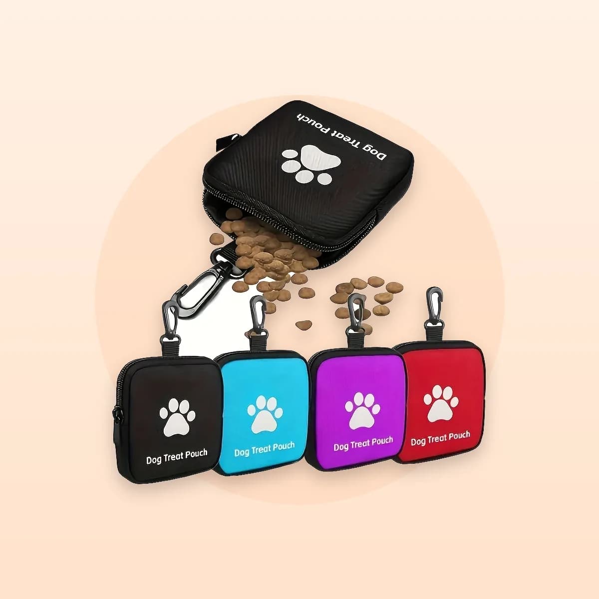 Kindral dog training treat pouch in black