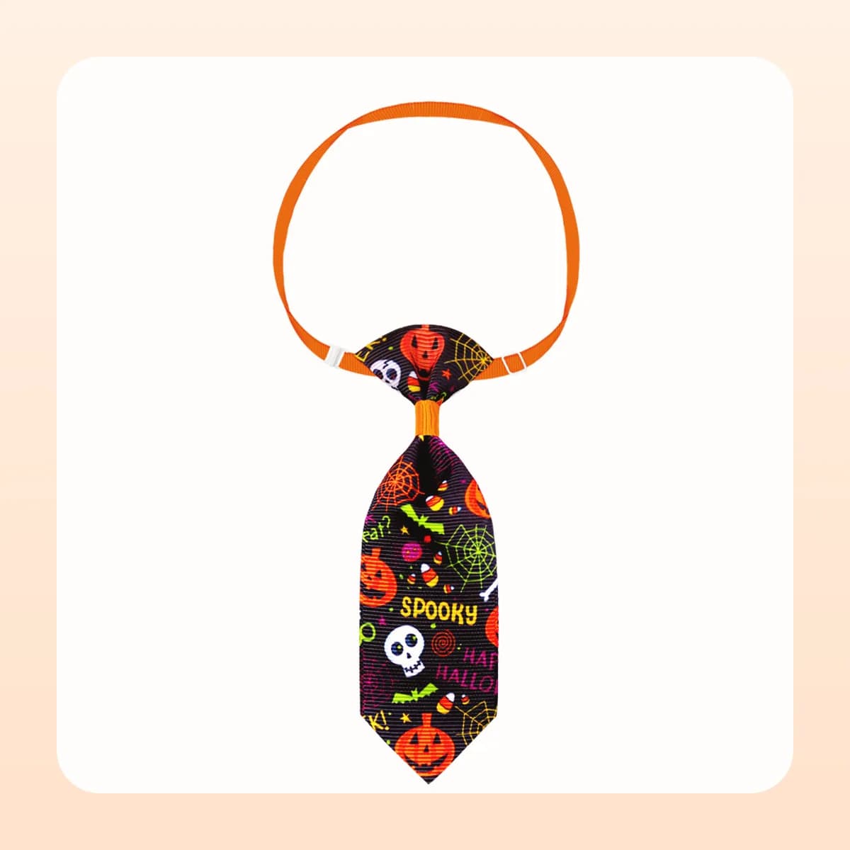 Kindral Halloween pet necktie in the spooky design