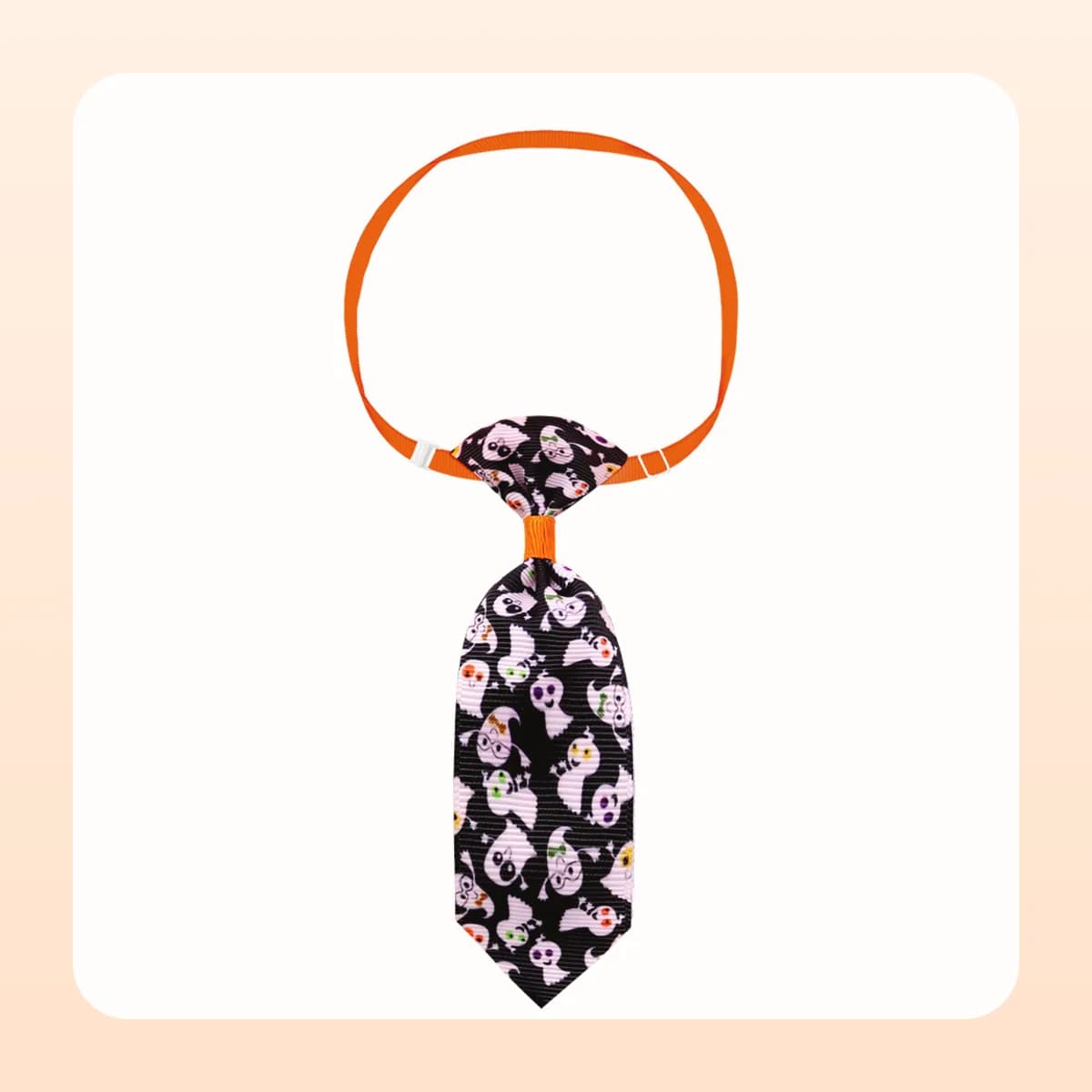 Kindral Halloween pet necktie in the skulls design