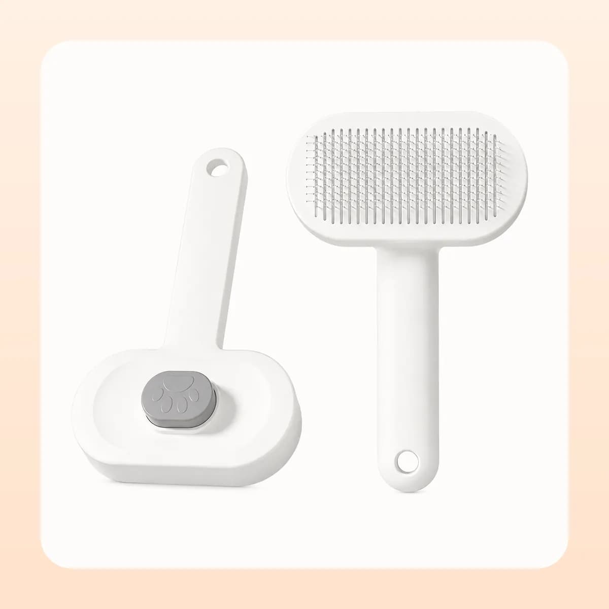 Kindral self-cleaning slicker brush