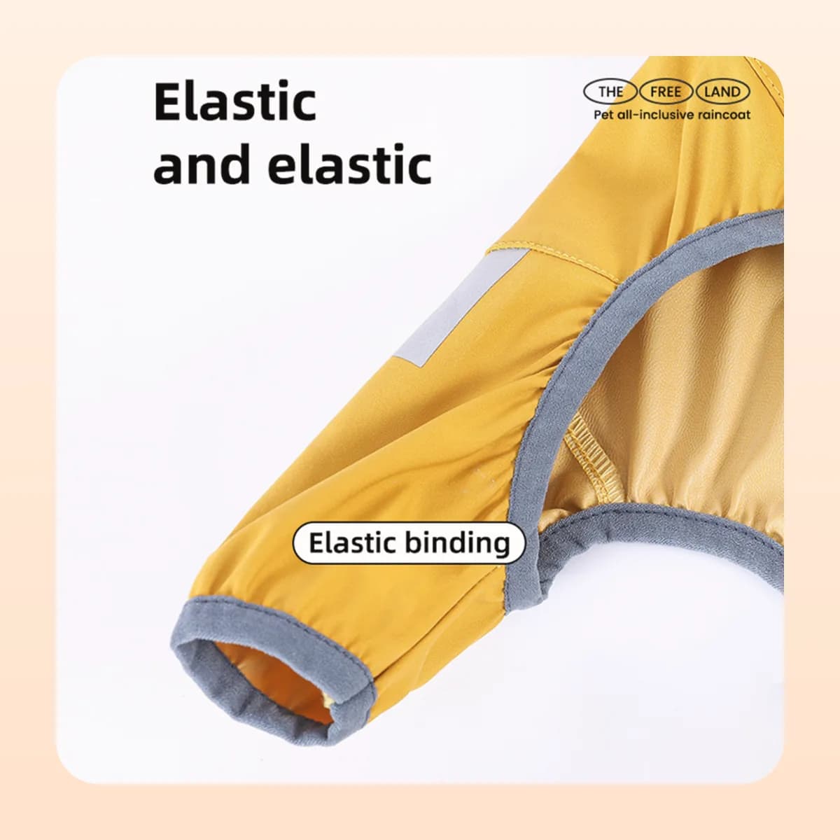 Elastic binding on the leg cuff of the Kindral raincoat