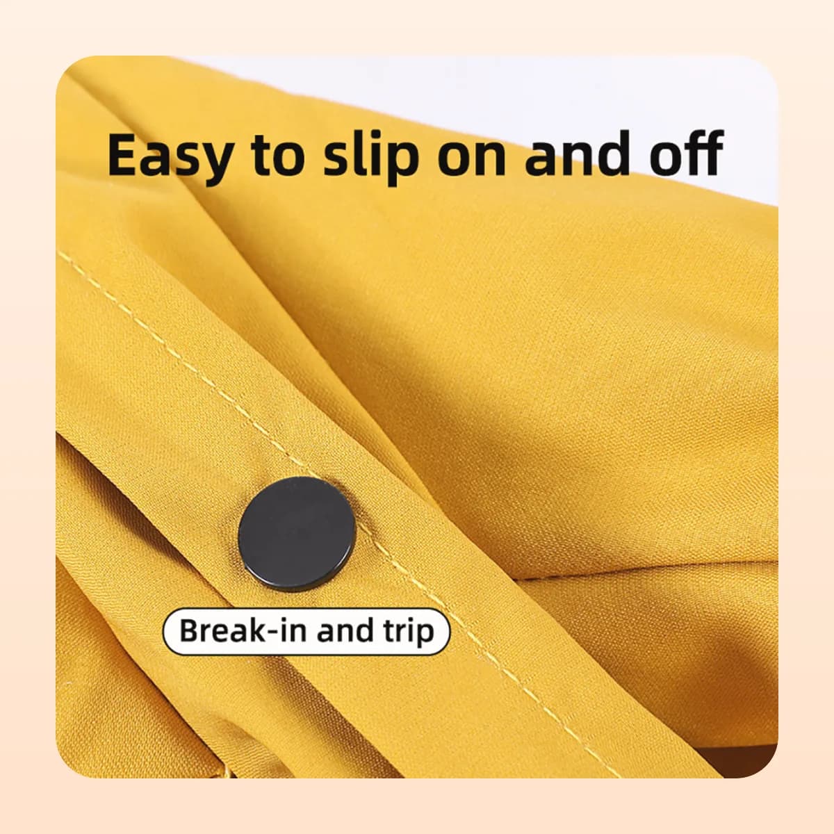 Press-stud fastening on the Kindral dog raincoat