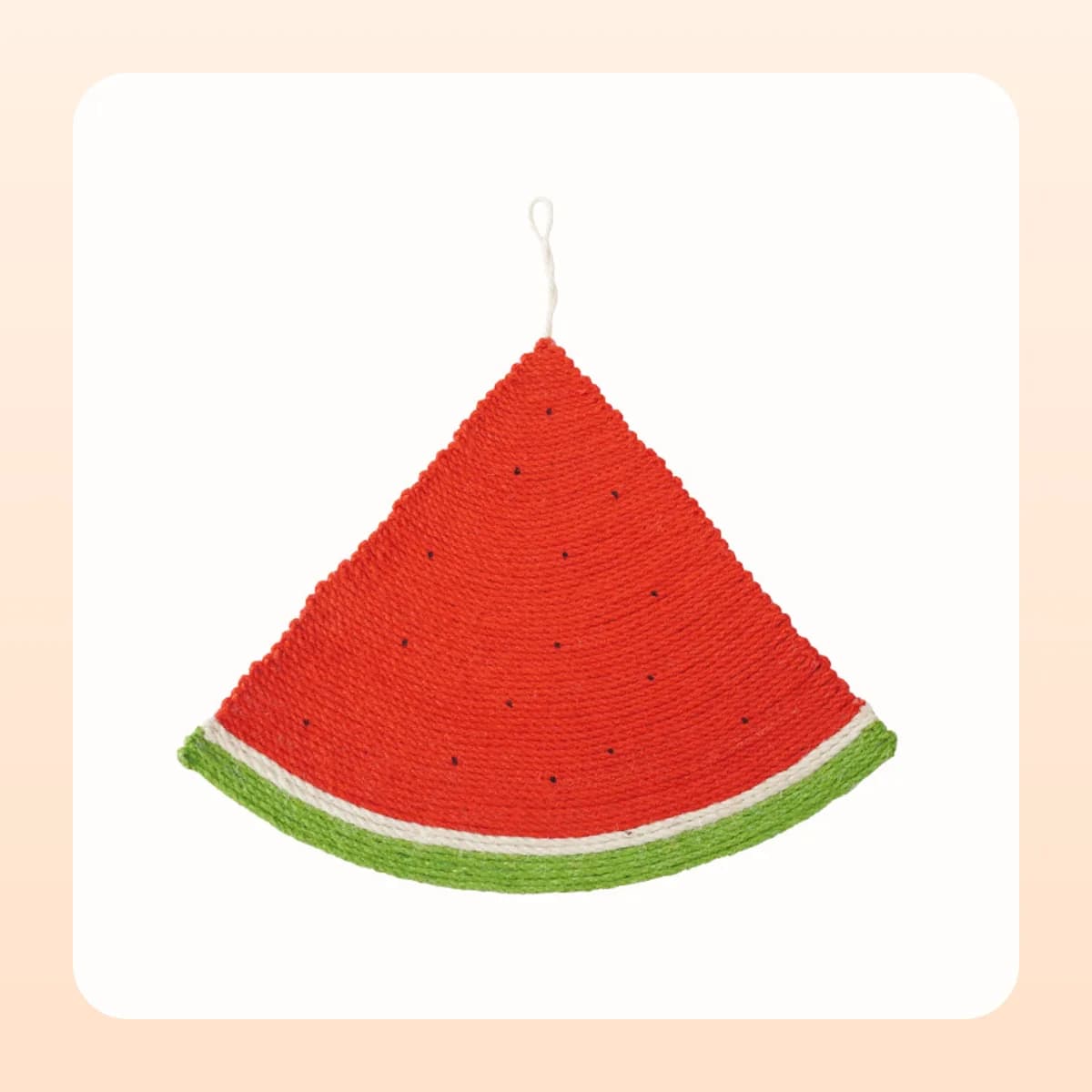 The triangle Kindral watermelon sisal scratch mat