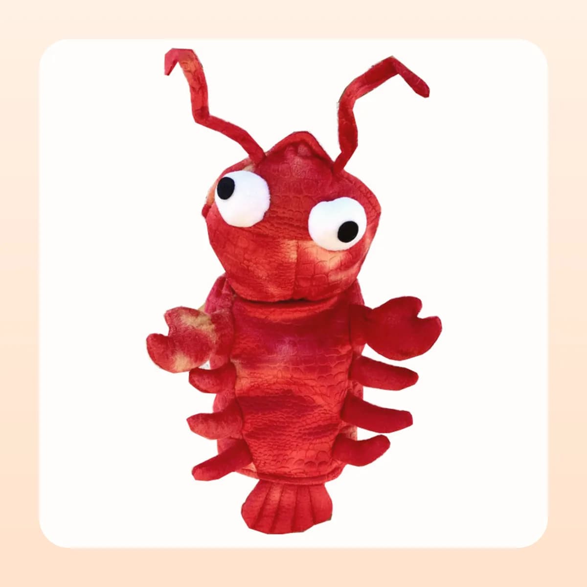 Kindral padded lobster pet costume seen from the front