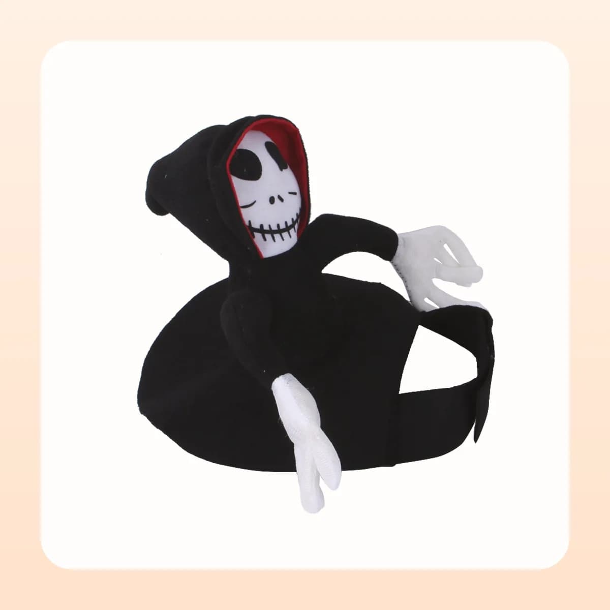 Kindral hooded reaper rider pet costume seen at an angle