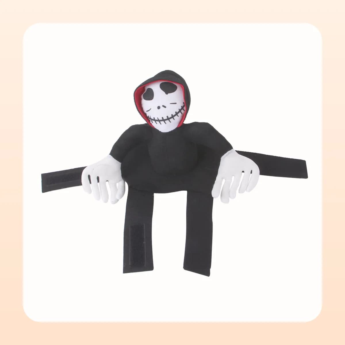 Reaper rider costume laid flat showing the chest strap